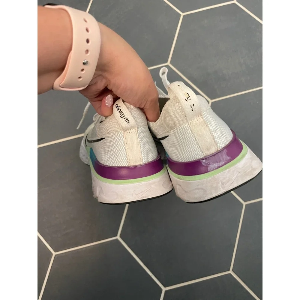 Nike React Infinity Run Flyknit Sail White Gradient CD4372-102 Womens‎ 7.5
